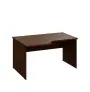 LR 28 - 164 stůl kancelářský, rohový, levý, dřevěná podnož, deska 25 mm, široký 1600 mm, ořech královský