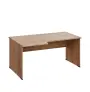 LR 28 - 166 stůl kancelářský, rohový, levý, dřevěná podnož, deska 25 mm, široký 1600 mm, dub bardolino