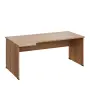 LR 28 - 184 stůl kancelářský, rohový, levý, dřevěná podnož, deska 25 mm, široký 1800 mm, dub bardolino