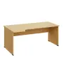 LR 28 - 184 stůl kancelářský, rohový, levý, dřevěná podnož, deska 25 mm, široký 1800 mm, javor horský