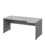 LR 28 - 184 stůl kancelářský, rohový, pravý, dřevěná podnož, deska 25 mm, široký 1800 mm, šedá
