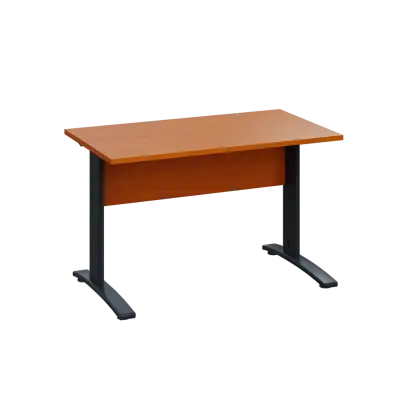 LK 27 - 12 stůl kancelářský, kovová podnož černá, deska 25 mm, široký 1200 mm, třešeň šumavská