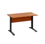 LK 27 - 12 stůl kancelářský, kovová podnož černá, deska 25 mm, široký 1200 mm, třešeň šumavská