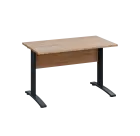 LK 27 - 12 stůl kancelářský, kovová podnož černá, deska 25 mm, široký 1200 mm, dub bardolino