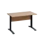 LK 27 - 12 stůl kancelářský, kovová podnož černá, deska 25 mm, široký 1200 mm, dub bardolino