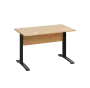 LK 27 - 12 stůl kancelářský, kovová podnož černá, deska 25 mm, široký 1200 mm, javor horský