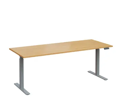 VSS 200/80 výškově stavitelný stůl, podnož stříbrný lak, javor horský