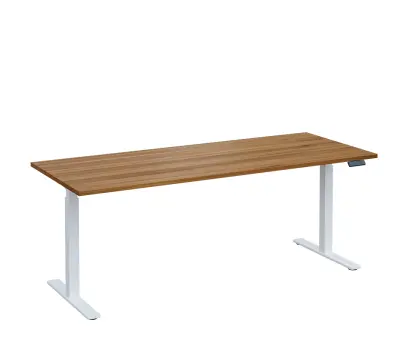 VSS 200/80 výškově stavitelný stůl, podnož bílý lak, ořech světlý