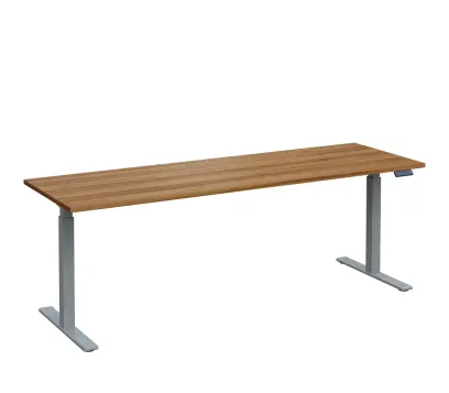 VSS 220/70 výškově stavitelný stůl, podnož stříbrný lak, ořech světlý