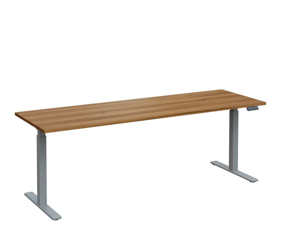 VSS 220/70 výškově stavitelný stůl, podnož stříbrný lak, ořech světlý