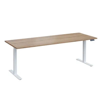 VSS 220/80 výškově stavitelný stůl, podnož bílý lak, dub bardolino