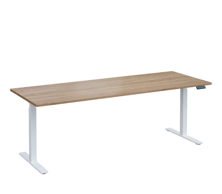 VSS 220/80 výškově stavitelný stůl, podnož bílý lak, dub bardolino