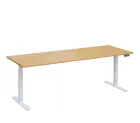 VSS 220/80 výškově stavitelný stůl, podnož bílý lak, javor horský