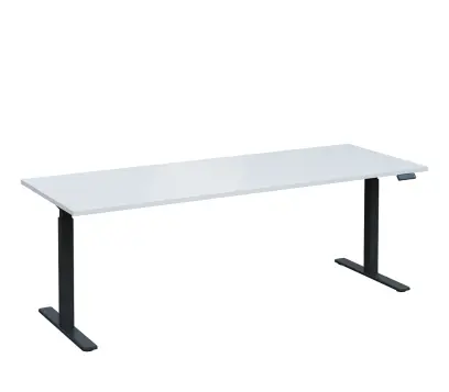 VSS 220/80 výškově stavitelný stůl, podnož antracitový lak, bílá