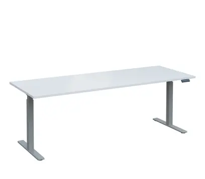 VSS 220/80 výškově stavitelný stůl, podnož stříbrný lak, bílá