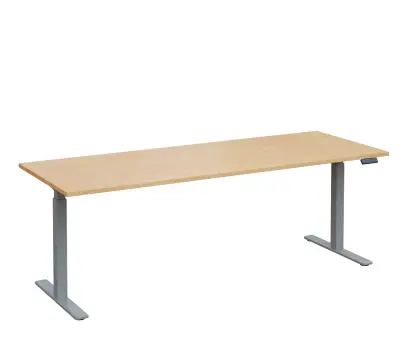 VSS 220/80 výškově stavitelný stůl, podnož stříbrný lak, bříza irská
