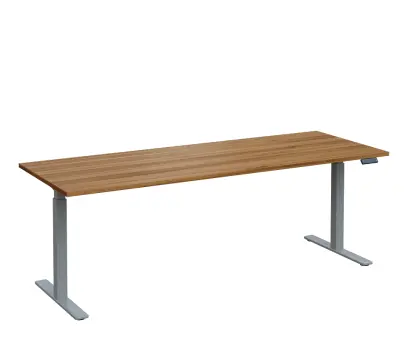 VSS 220/80 výškově stavitelný stůl, podnož stříbrný lak, ořech světlý