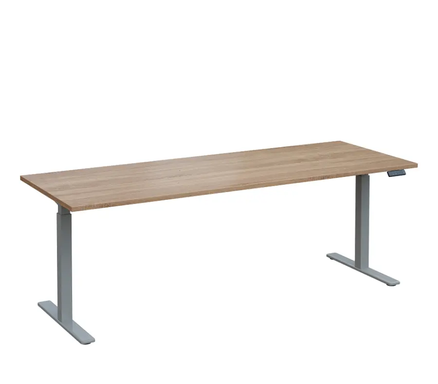 VSS 220/80 výškově stavitelný stůl, podnož stříbrný lak, dub bardolino