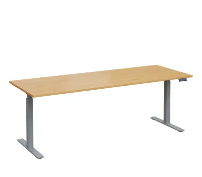 VSS 220/80 výškově stavitelný stůl, podnož stříbrný lak, javor horský