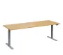 VSS 220/80 výškově stavitelný stůl, podnož stříbrný lak, javor horský