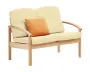 RO - 02 dvojkřeslo čalouněné koženkou Holy, dřevěné HOLY BE 5 - koženka krémová