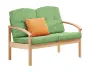 RO - 02 dvojkřeslo čalouněné koženkou Holy, dřevěné HOLY Z 2 - koženka zelinkavá