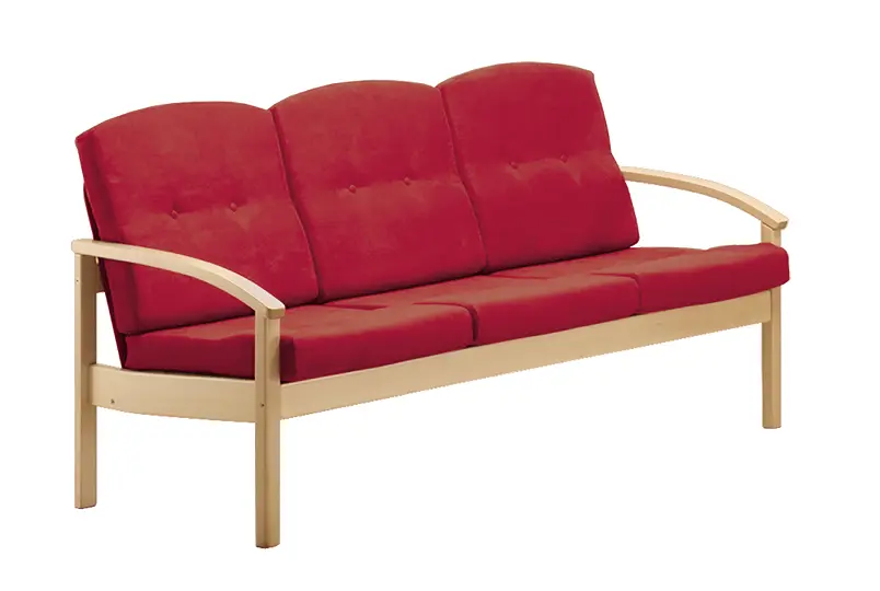 RO - 03 trojkřeslo čalouněné koženkou Holy, dřevěné HOLY CE 2 - koženka malinová