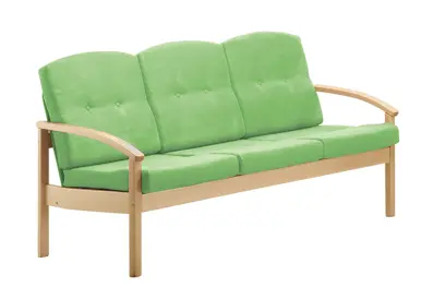 RO - 03 trojkřeslo čalouněné koženkou Holy, dřevěné HOLY Z 2 - koženka zelinkavá