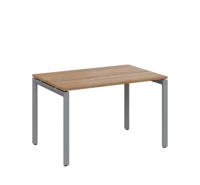 SEK-U - 12 stůl kancelářský, kovová podnož stříbrná, deska 25 mm, široký 1200 mm, dub bardolino SEK-U - 12 stůl kancelářský, kovová podnož stříbrná, deska 25 mm, široký 1200 mm, dub bardolino