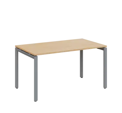 SEK-U - 14 stůl kancelářský, kovová podnož stříbrná, deska 25 mm, široký 1400 mm, bříza irská SEK-U - 14 stůl kancelářský, kovová podnož stříbrná, deska 25 mm, široký 1400 mm, bříza irská