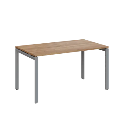 SEK-U - 14 stůl kancelářský, kovová podnož stříbrná, deska 25 mm, široký 1400 mm, dub bardolino SEK-U - 14 stůl kancelářský, kovová podnož stříbrná, deska 25 mm, široký 1400 mm, dub bardolino