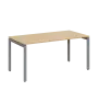SEK-U - 16 stůl kancelářský, kovová podnož stříbrná, deska 25 mm, široký 1600 mm, bříza irská