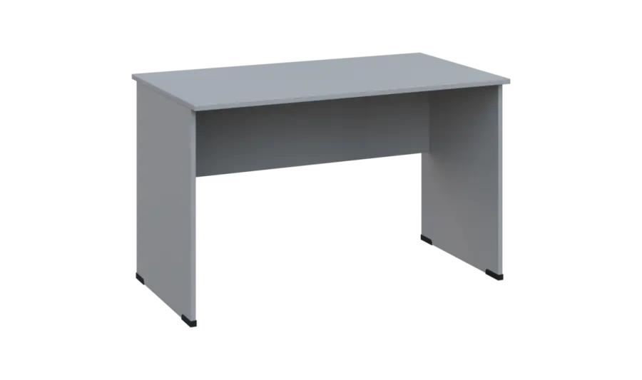TP 7 - 12 stůl kancelářský, dřevěná podnož, deska 18 mm, široký 1200 mm, šedá