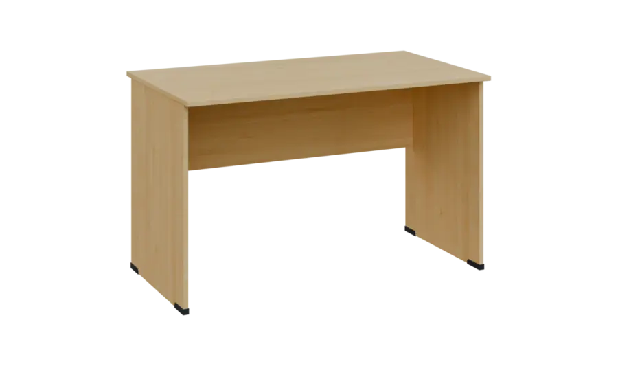 TP 7 - 12 stůl kancelářský, dřevěná podnož, deska 18 mm, široký 1200 mm, javor horský