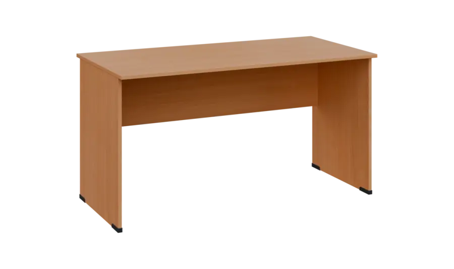 TP 7 - 14 stůl kancelářský, dřevěná podnož, deska 18 mm, široký 1400 mm, buk royal