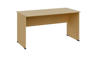 TP 7 - 14 stůl kancelářský, dřevěná podnož, deska 18 mm, široký 1400 mm, javor horský