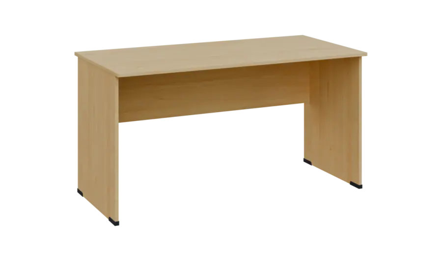 TP 7 - 14 stůl kancelářský, dřevěná podnož, deska 18 mm, široký 1400 mm, javor horský