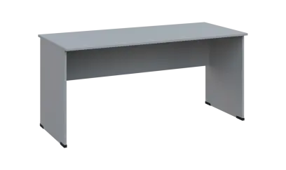 TP 7 - 16 stůl kancelářský, dřevěná podnož, deska 18 mm, široký 1600 mm, šedá