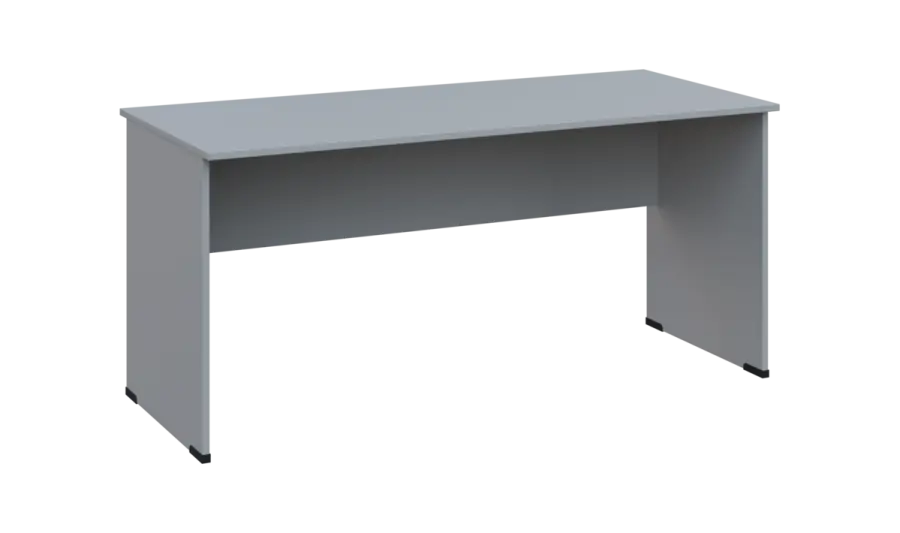 TP 7 - 16 stůl kancelářský, dřevěná podnož, deska 18 mm, široký 1600 mm, šedá