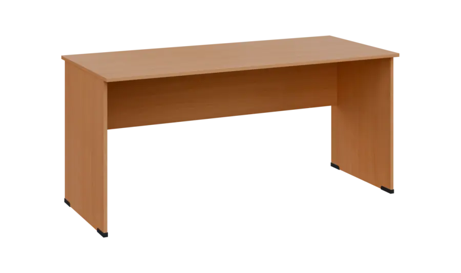 TP 7 - 16 stůl kancelářský, dřevěná podnož, deska 18 mm, široký 1600 mm, buk royal