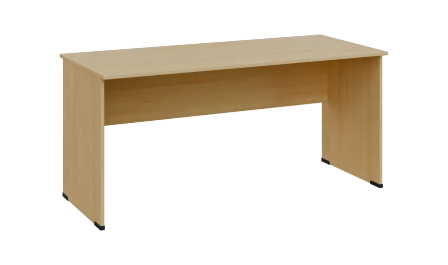 TP 7 - 16 stůl kancelářský, dřevěná podnož, deska 18 mm, široký 1600 mm, javor horský