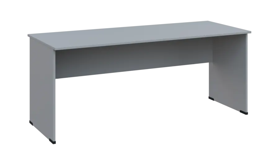 TP 7 - 18 stůl kancelářský, dřevěná podnož, deska 18 mm, široký 1800 mm, šedá