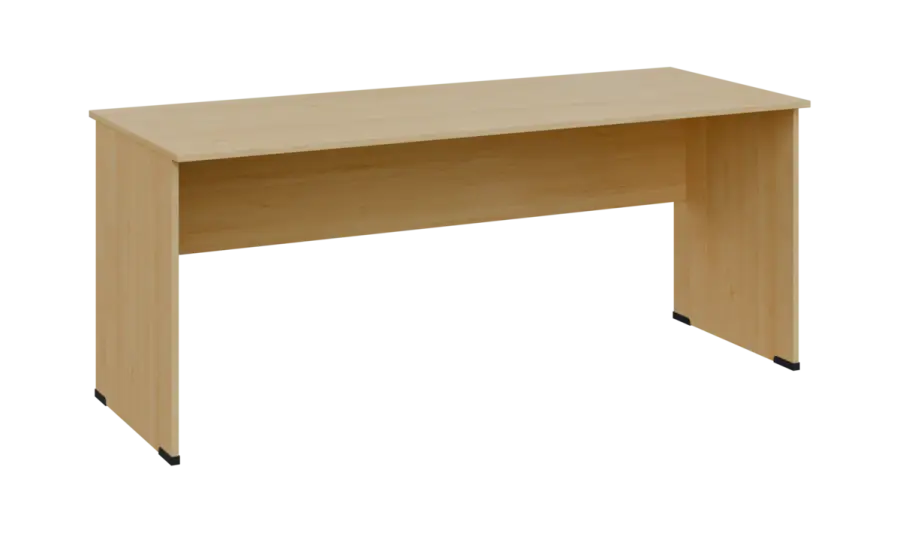 TP 7 - 18 stůl kancelářský, dřevěná podnož, deska 18 mm, široký 1800 mm, javor horský