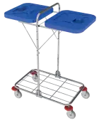 VK 120 - 2B vozík na třídění odpadu a prádla plast - VK - modrý