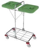 VK 120 - 2B vozík na třídění odpadu a prádla plast - VK - zelený