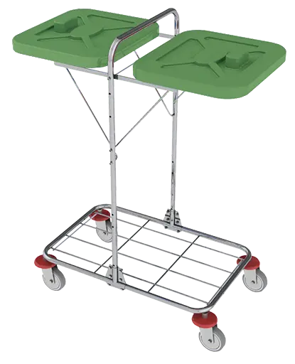 VK 120 - 2B vozík na třídění odpadu a prádla plast - VK - zelený