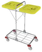 VK 120 - 2B vozík na třídění odpadu a prádla plast - VK - žlutý