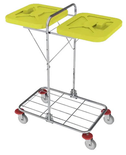 VK 120 - 2B vozík na třídění odpadu a prádla plast - VK - žlutý