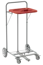 VK 120 - 1CN vozík na třídění odpadu a prádla plast - VK - červený