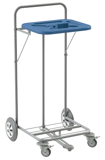 VK 120 - 1CN vozík na třídění odpadu a prádla plast - VK - modrý